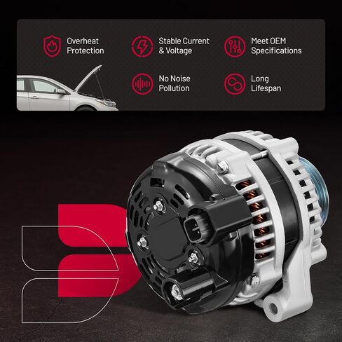BDFHYK Alternator Compatible with Honda Civic 2006-2011 1.8L l4 Replace 11176N, 11176, 31100RNAA01, 31100RNAA012M2, 31100RNAA01RM, AHGA67, A002TC1391 in Saudi Arabia