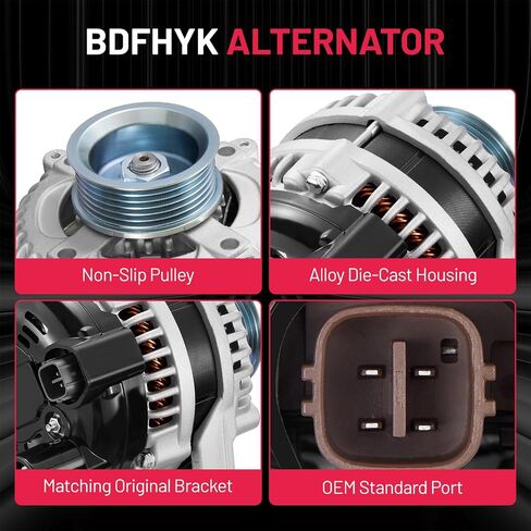 BDFHYK Alternator Compatible with Honda Civic 2006-2011 1.8L l4 Replace 11176N, 11176, 31100RNAA01, 31100RNAA012M2, 31100RNAA01RM, AHGA67, A002TC1391 in Saudi Arabia