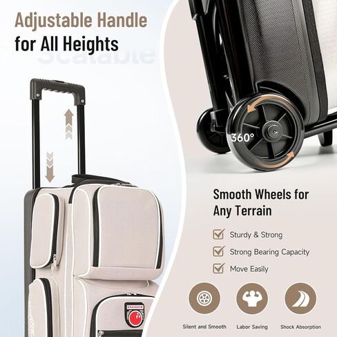 Manueklear 3 Ball Bowling Facs with Wheels ، Bowling Ball Bag 3 Ball Ball with Coptory Pockets and Soiptment in Kuwait