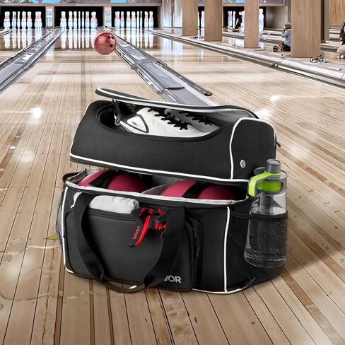 حقيبة كرة البولينج في Vevor ، حقيبة 2 Ball Four Roller Bowling مع عجلات ، تتميز بمقصورة منفصلة للأحذية (حتى الولايات المتحدة الحجم 16) وجيب ملحق كبير الحجم ، يمتد مقبض قابل للسحب إلى 37.4 في in Saudi Arabia