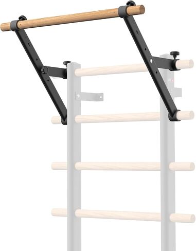 DHT Wood Stall Bar, Swedish Ladder Suspension Trainer with 9 Strategic Rods, for Home, Gym, School and Clinics, Black in Saudi Arabia