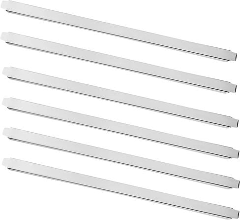 (Set of 6) 20" Stainless Steel Steam Table Adapter Bars – Hotel Pan Divider for Full & Fractional Size Pans (6, Top Lenth 21-inch, Bottom Lenth 20-inch) in Kuwait