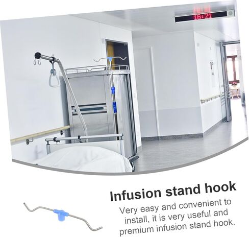 SAFIGLE 4pcs Infusion Stand Hook Lightweight Rack Accessory for Clinics Hospitals Easy to Carry Store Supports Multiple Infusion Bottles for Medical Use in Kuwait