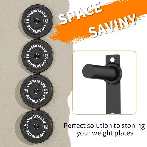 EVERYMATE Weight Plate Storage Rack, Olympic Weight Plate Holder, Bumper Plate Storage, Home Gym Organizer in Kuwait