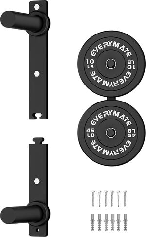 EVERYMATE Weight Plate Storage Rack, Olympic Weight Plate Holder, Bumper Plate Storage, Home Gym Organizer in Kuwait