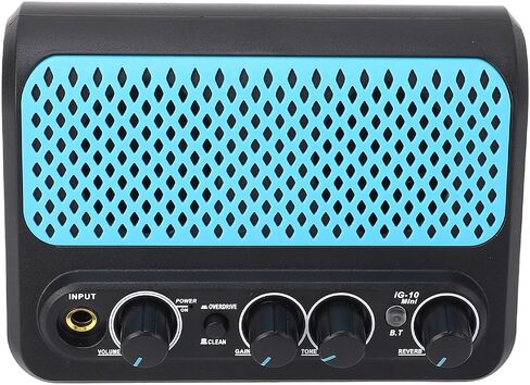 keenso mini guitar amplifier 5.0 10W محمولة الجيتار الكهربائي أمبير مع إخراج سماعة رأس تشويه نظيفة للتدريب في أي وقت في أي مكان in Saudi Arabia