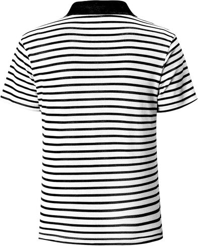 COZYPOIN Kids Boys Girls T Shirt Polo Striped School Uniform Short Sleeve Shirts Summer Button Collared Tops, 5-14 Years in Saudi Arabia