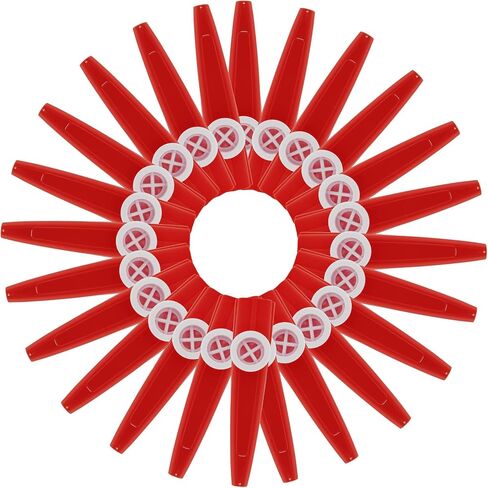 24 Pieces Plastic Kazoos, Kazoo Musical, Good Companion for Guitar Violin Piano Keyboard Ukulele, Gift for Christmas Gifts Party Favors. (Red) in Saudi Arabia