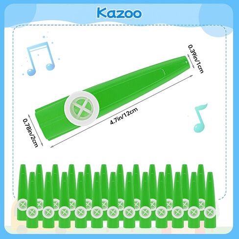 24 Pieces Plastic Kazoos, Kazoo Musical, Good Companion for Guitar Violin Piano Keyboard Ukulele, Gift for Christmas Gifts Party Favors. (Red) in Saudi Arabia