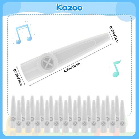 24 Pieces Plastic Kazoos, Kazoo Musical, Good Companion for Guitar Violin Piano Keyboard Ukulele, Gift for Christmas Gifts Party Favors. (Red) in Saudi Arabia