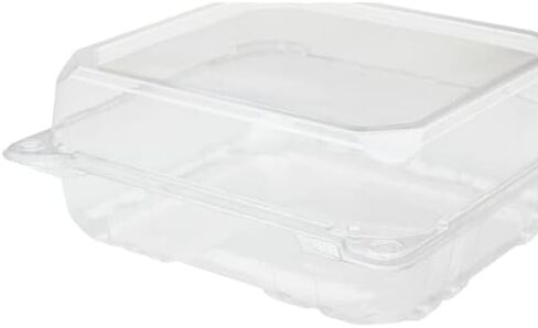 Karat Clamshell Take Out Food Containers [9"x5" - 250 ct] Durable, Stackable, Crack-Resistant To Go Boxes | Clear in Saudi Arabia