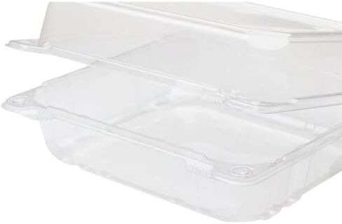 Karat Clamshell Take Out Food Containers [9"x5" - 250 ct] Durable, Stackable, Crack-Resistant To Go Boxes | Clear in Saudi Arabia