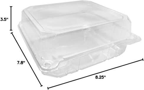 Karat Clamshell Take Out Food Containers [9"x5" - 250 ct] Durable, Stackable, Crack-Resistant To Go Boxes | Clear in Saudi Arabia