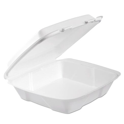 Dart 90HTPF1R Lg Perforated Foam Hinged Container, 9 in (Case of 200),White in Saudi Arabia