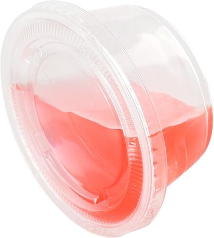2oz crystal jello طلقة الكؤوس مع الأغطية 100 مجموعة ، وسرقة تسرب وفريزر آمنة وجبة صغيرة من الكؤوس البلاستيك جزء من صلصة الحلوى السلطة Souffle ، وأكواب تخزين الطعام لرحلات حفلات الغداء in Kuwait