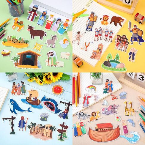 4 Set Felt Story Board Sets for Toddler Educational Storytelling Felt Book Board Stories for Preschool Learning Classroom Activity(Animals) in Saudi Arabia