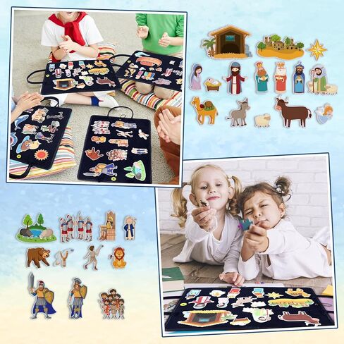 4 Set Felt Story Board Sets for Toddler Educational Storytelling Felt Book Board Stories for Preschool Learning Classroom Activity(Animals) in Saudi Arabia