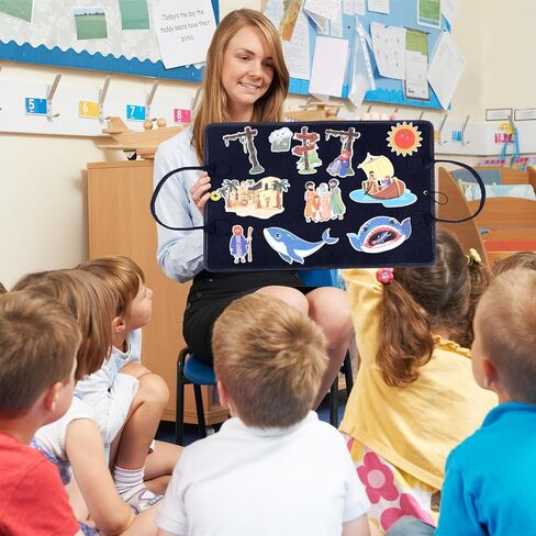 4 Set Felt Story Board Sets for Toddler Educational Storytelling Felt Book Board Stories for Preschool Learning Classroom Activity(Animals) in Saudi Arabia