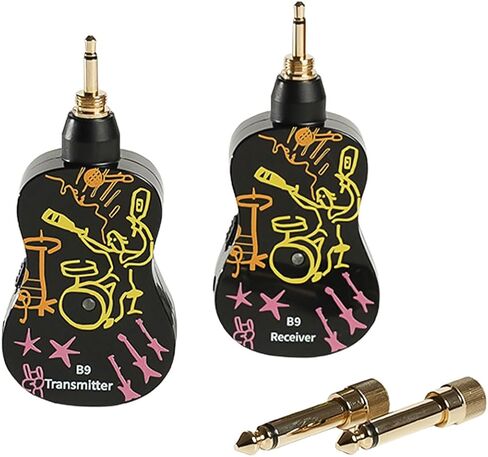 نظام الغيتار اللاسلكي Alnicov ، جهاز استقبال جهاز إرسال الجيتار UHF مع إعادة شحنه مع تأثير تردد البلوتوث للجيتار الكهربائي في الكمان B9 in Kuwait