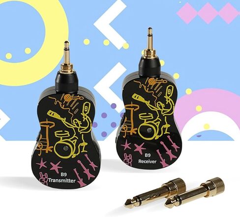 نظام الغيتار اللاسلكي Alnicov ، جهاز استقبال جهاز إرسال الجيتار UHF مع إعادة شحنه مع تأثير تردد البلوتوث للجيتار الكهربائي في الكمان B9 in Kuwait