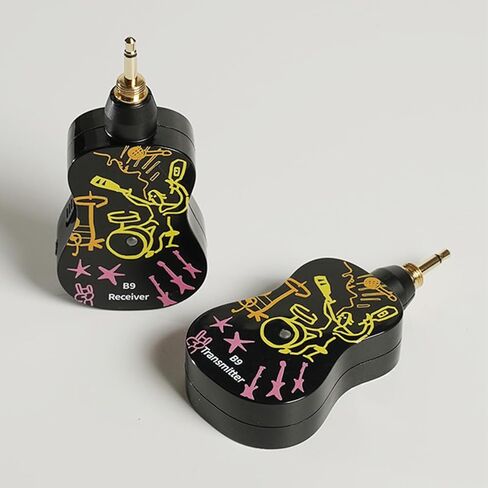 نظام الغيتار اللاسلكي Alnicov ، جهاز استقبال جهاز إرسال الجيتار UHF مع إعادة شحنه مع تأثير تردد البلوتوث للجيتار الكهربائي في الكمان B9 in Kuwait