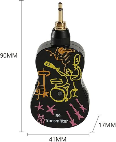 نظام الغيتار اللاسلكي Alnicov ، جهاز استقبال جهاز إرسال الجيتار UHF مع إعادة شحنه مع تأثير تردد البلوتوث للجيتار الكهربائي في الكمان B9 in Kuwait