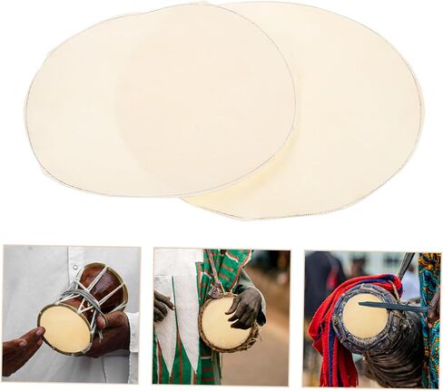 Toyandona 2PCS Goat Skin Head Presentive for African Conga و Djembe Drums Easy Forgen in Saudi Arabia