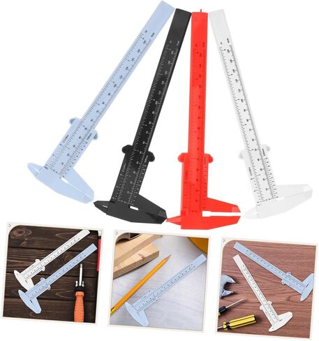 mikikit 4pcs الفرجار البلاستيكي قياس الأداة قرص الهاتفي عالي الدقة لميكانيكا الأنابيب DIY in Saudi Arabia