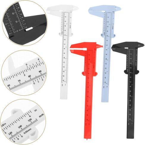 mikikit 4pcs الفرجار البلاستيكي قياس الأداة قرص الهاتفي عالي الدقة لميكانيكا الأنابيب DIY in Saudi Arabia