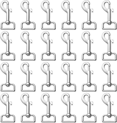 24 PCS دوار سنانير سنانير الثقيلة ، خطافين قفل دوارة 3 بوصة ، مقطع دوار واحد ، مشبك سلسلة مفاتيح دوار متعددة الأغراض لربط مقود الحيوانات الأليفة ، ذوي الياقات البيضاء ، سلسلة المفاتيح ، حزام الكاميرا ، خطوط القماش (الفضة) in Saudi Arabia
