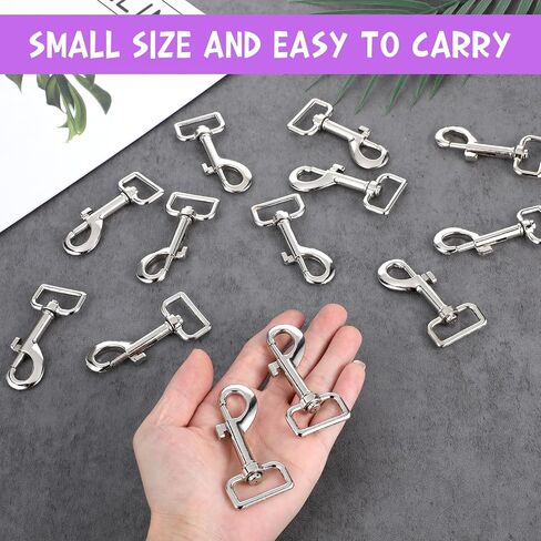 24 PCS دوار سنانير سنانير الثقيلة ، خطافين قفل دوارة 3 بوصة ، مقطع دوار واحد ، مشبك سلسلة مفاتيح دوار متعددة الأغراض لربط مقود الحيوانات الأليفة ، ذوي الياقات البيضاء ، سلسلة المفاتيح ، حزام الكاميرا ، خطوط القماش (الفضة) in Saudi Arabia