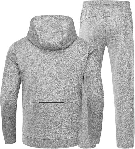 Basudam للرجال المسارات العرقات العرقات وضع هوديي سترة الكامل على السراويل الرياضية للرجال مع جيوب السوستة in Kuwait