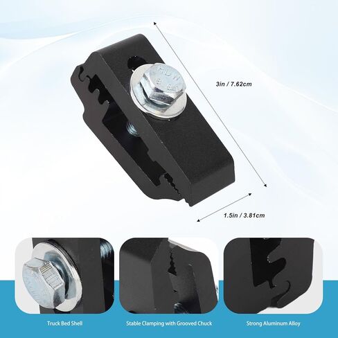 6pcs Truck Bed Cover Clamps Truck Cover Cap Clamps 1112514 Aluminum Low Pro Truck Cap Mounting Clamps for Truck Beds (Silver) in Kuwait