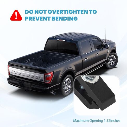 6pcs Truck Bed Cover Clamps Truck Cover Cap Clamps 1112514 Aluminum Low Pro Truck Cap Mounting Clamps for Truck Beds (Silver) in Kuwait