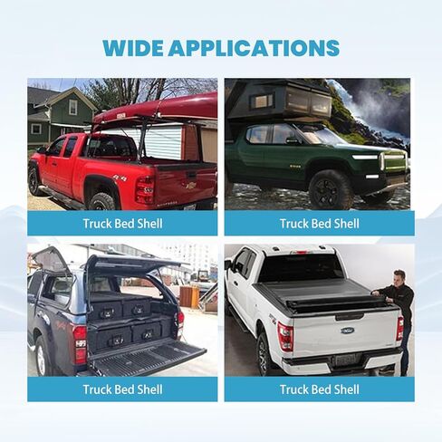 6pcs Truck Bed Cover Clamps Truck Cover Cap Clamps 1112514 Aluminum Low Pro Truck Cap Mounting Clamps for Truck Beds (Silver) in Kuwait