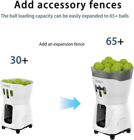 PT MINI PRO Tennis Ball Machine Portable Lightweight Rechargeable Battery Automatic Oscillation Spin Control Remote/APP Suitable for Beginners in Saudi Arabia