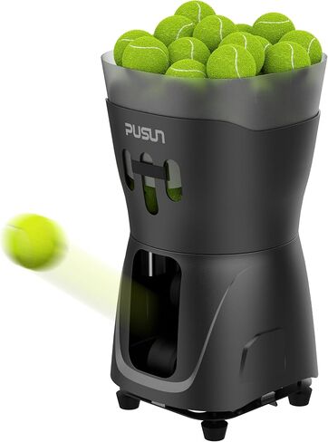 PT-Mini Pro Tennis Ball Machine, 65-Ball Capacity, Portable 17 lb Design, App & Remote Controlled, 3–12 mph Speed, 5-Point Horizontal Random – for Beginners & Light Practice in Saudi Arabia