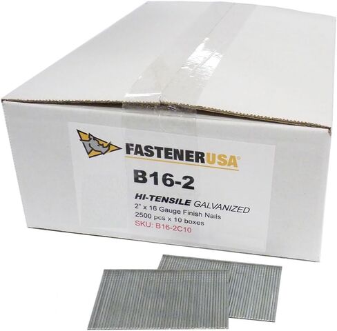 2" Finish Nails 16GA GALV 25,000ct | B16-2C10 in Saudi Arabia