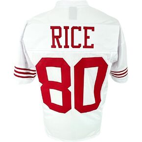 Jerry Rice Jersey White San Francisco | Unisex Adult Sizes S-5XL Unsigned Custom Sewn Stitched in Saudi Arabia