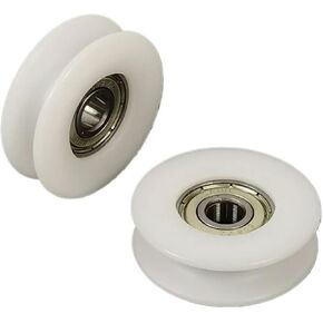 10pcs 1.5inch White Color Coated Bearing 608 Bearing bore 8mm,Roller Dimeter 40mm.Rubber-Coated Bearings,Door grooved Wheels in Saudi Arabia