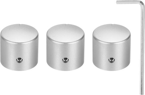 Meccanixity 3 PCS مقابض الجهد الألمنيوم ، 1/4 "(6 مم) مقابض التحكم في النغمة العالمية للغيتار ، باس ، 15/16" أسود in Saudi Arabia