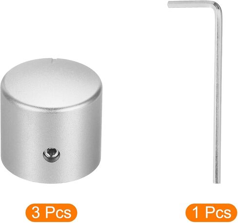 Meccanixity 3 PCS مقابض الجهد الألمنيوم ، 1/4 "(6 مم) مقابض التحكم في النغمة العالمية للغيتار ، باس ، 15/16" أسود in Saudi Arabia