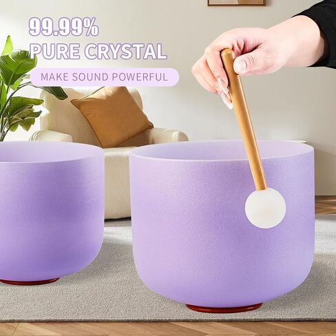 Crystal Singing Bowl Resonant Rod Silicone Coated Glass — Pure, Clear Tone for Meditation, Yoga or Sound Baths in Saudi Arabia