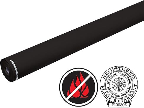 Flameless® Flame Retardant Paper, Raven Black, 48" x 100', 1 Roll in Saudi Arabia