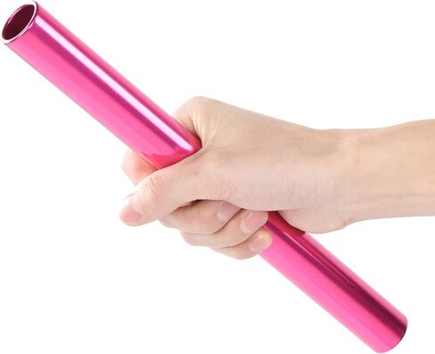 Kadimendium سلس السطح على السطح التار التتابع مقاوم للعبور 3pcs الجري RACE RELAY BATON ، للمسار والرياضة الميدانية (الوردي) in Saudi Arabia