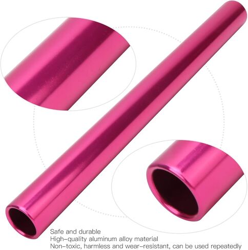 Kadimendium سلس السطح على السطح التار التتابع مقاوم للعبور 3pcs الجري RACE RELAY BATON ، للمسار والرياضة الميدانية (الوردي) in Saudi Arabia