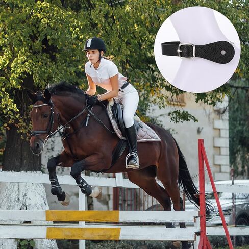 2 Pcs Leather Spurs for Cowboy Boots, 10 Inches Adjustabl Spur Straps with 6 Holes for Western Men and Women's Boots Equipment Bull Riding Spurs Horse Riding Accessories - Black in Saudi Arabia