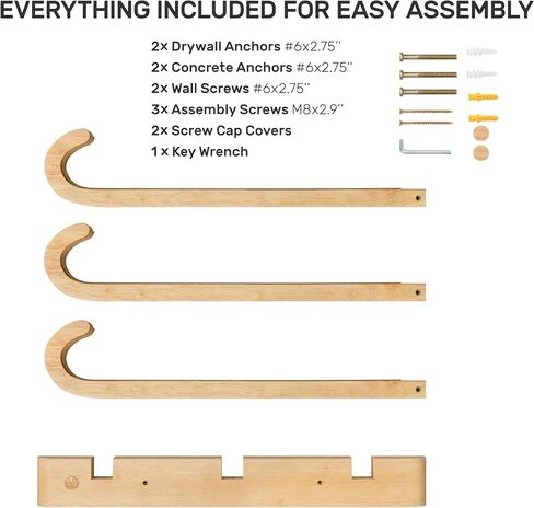 Wooden Triple Surfboard Rack, Wall Mount Vertical Display Holder for Longboards, Shortboards, Snowboards, and Wakeboards, Heavy Duty Solid Wood Storage for Home, Garage, or Commercial Use in Saudi Arabia