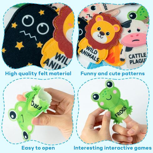 WATINC Passover Felt Finger Puppets - 33Pcs Passover Storytelling Role Play Finger Puppet with Scenario Bags Set, Party Favors Supplies School Fun Story Activities Kids Early Education (Characters) in Saudi Arabia