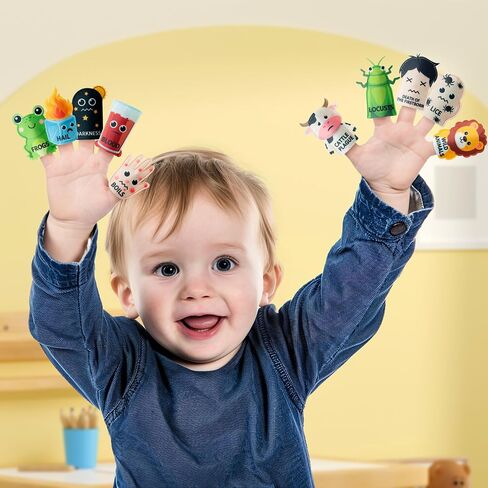 WATINC Passover Felt Finger Puppets - 33Pcs Passover Storytelling Role Play Finger Puppet with Scenario Bags Set, Party Favors Supplies School Fun Story Activities Kids Early Education (Characters) in Saudi Arabia